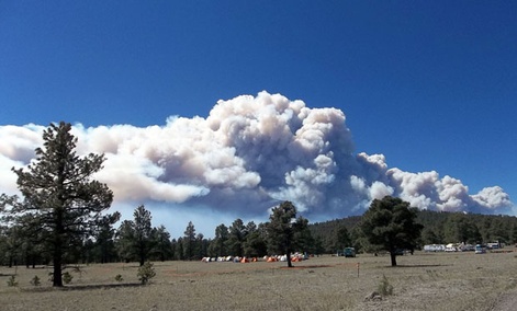 A view of Whiterwater-Baldy Fire on May 23.