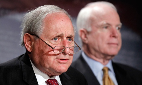 Sen. Carl Levin, D-Mich., left, and Sen. John McCain, R-Ariz.