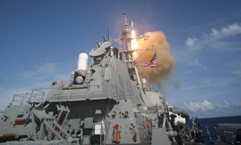 The U.S. Navy tests missile defenses in 2007.