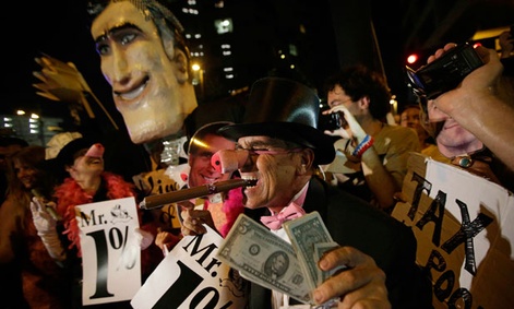 Protestors marched during the Republican National Convention.
