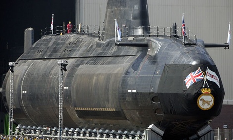 The first Astute class nuclear submarine, made by BAE Systems, is shown in 2007.