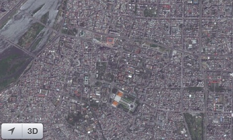 The west side of Taipei, as shown on Apple's satellite images.