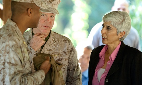 DARPA Director, Arati Prabhakar and Commandant of the Marine Corps, Gen. James F. Amos