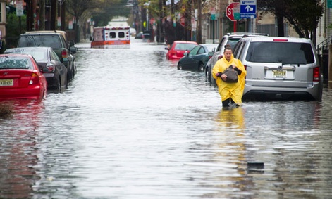 The storm flooded much of Hoboken, N.J.