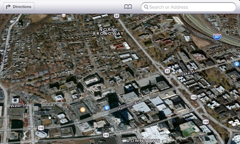 A screen shot of Apple maps