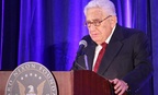 Former secretary of state Henry Kissinger praises President Richard Nixon’s role as a peacemaker at the Richard Nixon Foundation’s Centennial Birthday Gala on Wednesday at the Mayflower Renaissance Hotel in Washington. SHFWire photo by Ian Kullgren