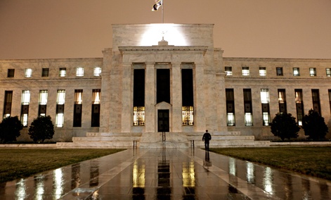 The Federal Reserve Building on Constitution Avenue in Washington.