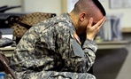 A soldier at the beginning of a Post Deployment Health Reassessment event at the Pennsylvania Army National Guard Armory in Lock Haven, Pa., A soldier at the beginning of a Post Deployment Health Reassessment event at the Pennsylvania Army National Guard Armory in Lock Haven, Pa.,