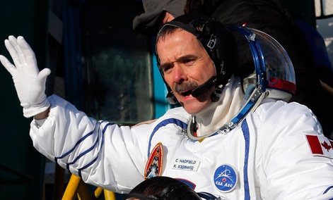 Canadian astronaut Chris Hadfield, a crew member of the mission to the International Space Station.