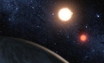 An artist's rendering of Kepler-16b