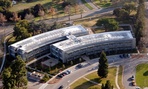 An aerial photograph of the Sustainability Base at NASA's Ames Research Center, An aerial photograph of the Sustainability Base at NASA's Ames Research Center,