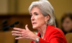 HHS Secretary Kathleen Sebelius testifies on Capitol Hill in Washington.