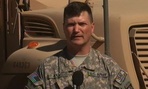 Army Lt. Col. Darin Haas shot a video for the Defense Department saying hello to those back home in 2010.