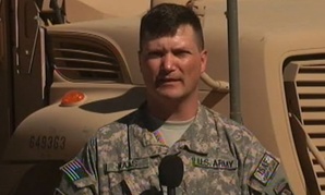 Army Lt. Col. Darin Haas shot a video for the Defense Department saying hello to those back home in 2010.