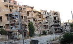 Buildings in Aleppo have been damaged by the ongoing war in Syria.