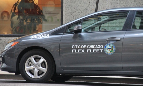 Chicago's city government deployed ZipCar car-sharing technology for its Flex Fleet vehicles. Chicago's city government deployed ZipCar car-sharing technology for its Flex Fleet vehicles.