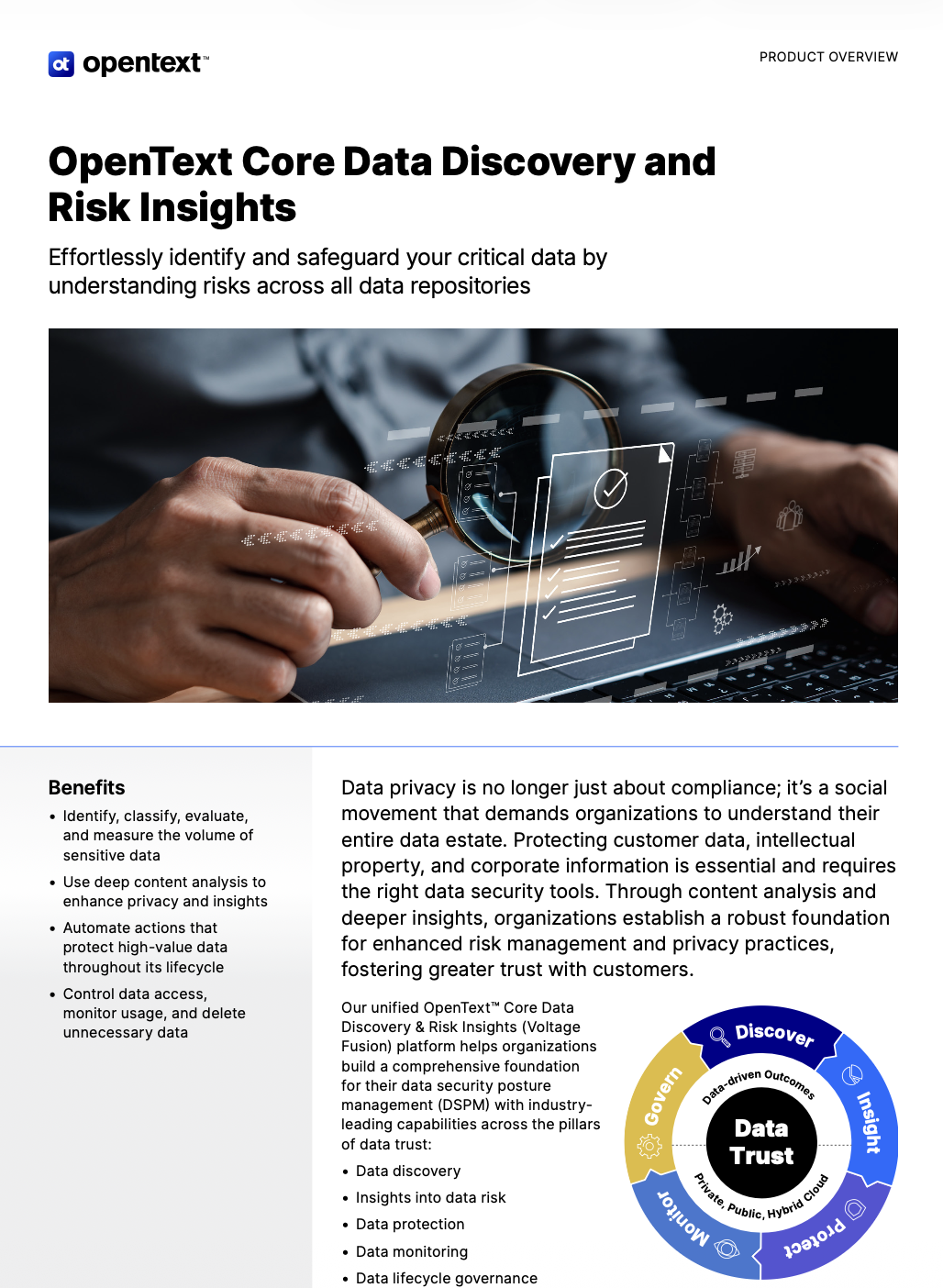 OpenText Core Data Discovery and Risk Insights