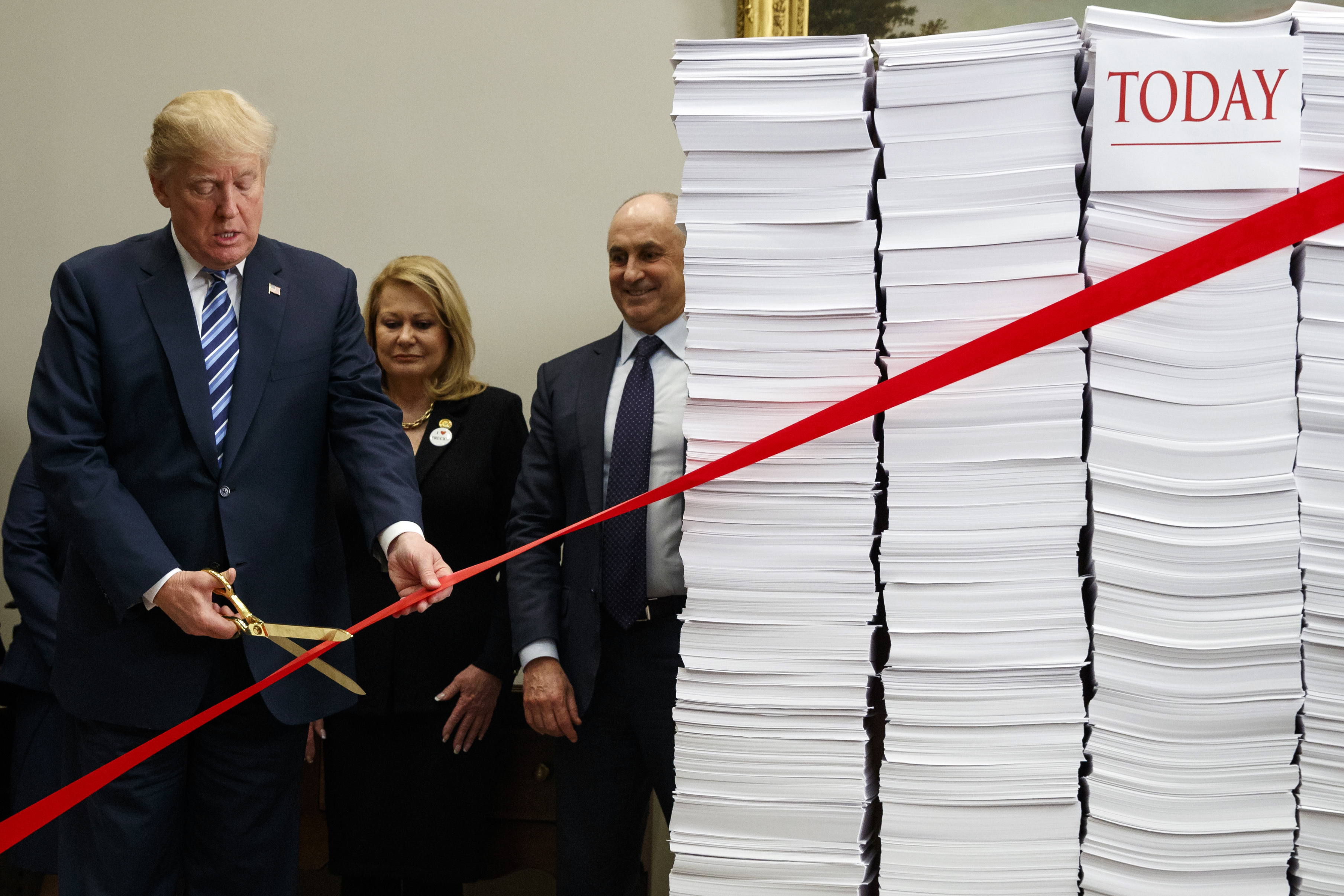 Red tape in Washington is on the outs. The actual red tape. - The  Washington Post