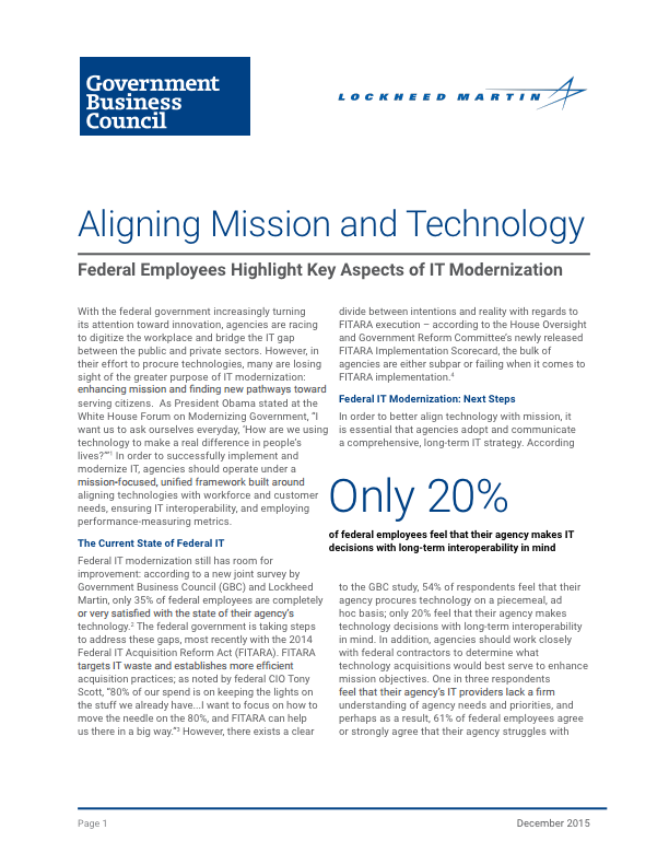 Aligning Mission and Technology