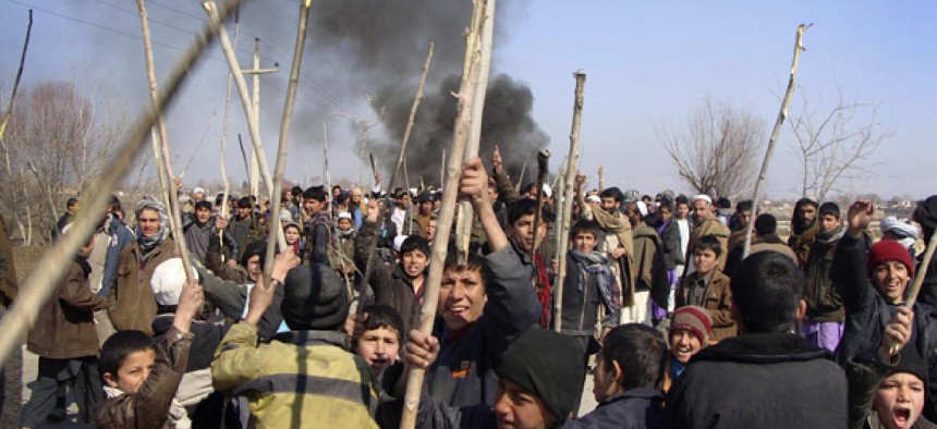 Anti-U.S. protests continued in Baghlan Thursday.