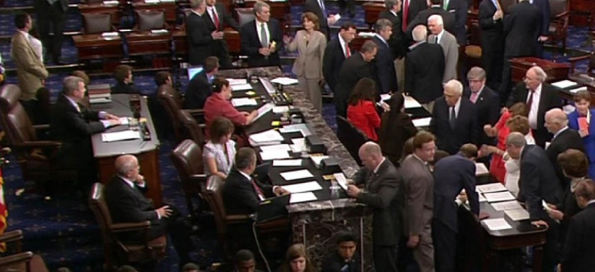 The Senate floor in August 2011.
