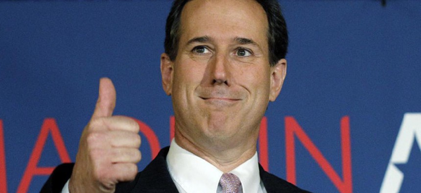 Rick Santorum's wins propelled him closer to Mitt Romney in delegate count.