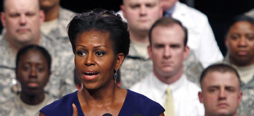 Michelle Obama is working to expand opportunities for military families. 