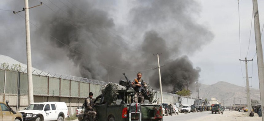 Taliban insurgents attacked a compound housing foreigners in Kabul last week