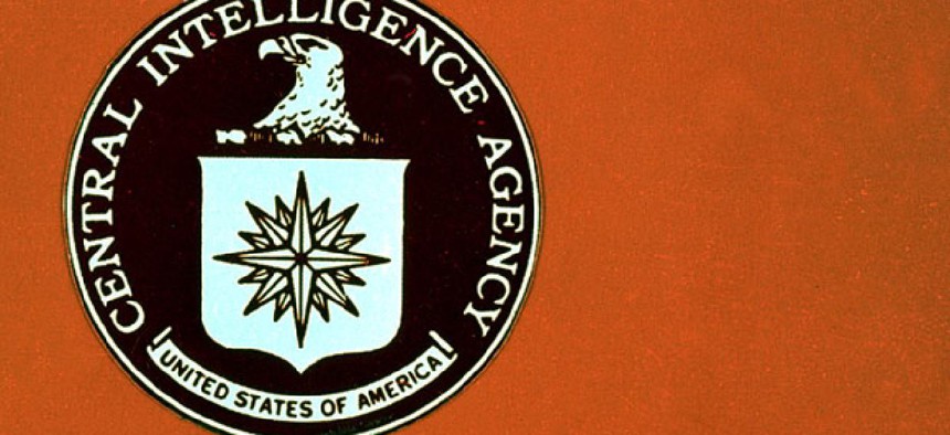 The CIA's seal from the 1970s is on display at the agency's headquarters.