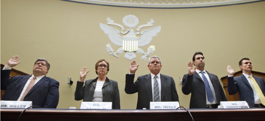 Several GSA officials were asked to testify before Congress about the recent scandal.
