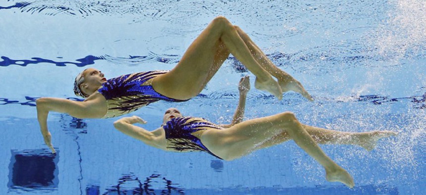 British synchronized swimmers Olivia Federici and Jenna Randall made it to the events' final. 