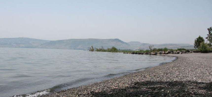 The shores of the Sea of Galilee.