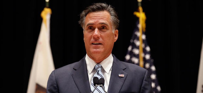 Romney spoke during campaign stops in Los Angeles and Costa Mesa, Calif., Monday.