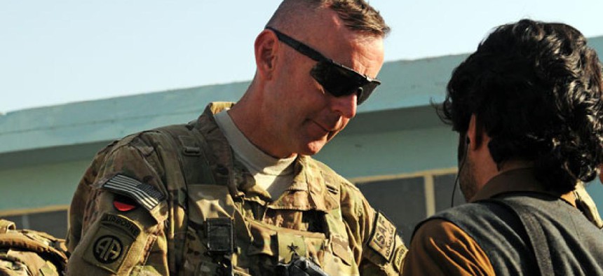 Brigadier General Jeffrey Sinclair in Afghanistan in 2011.