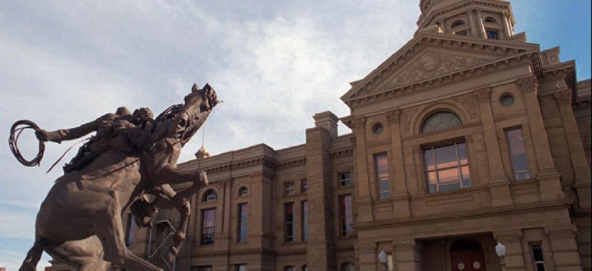 The Wyoming state government is centered in its downtown Cheyenne capitol building.