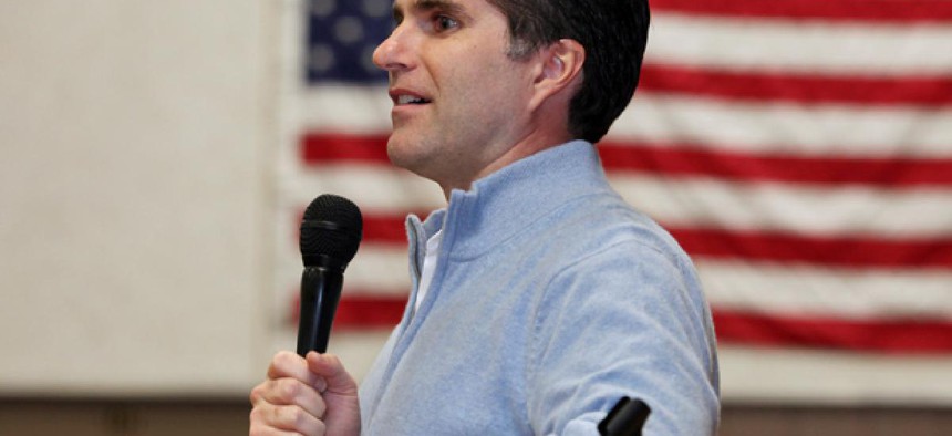 Tagg Romney campaigns for his father in Maine. 