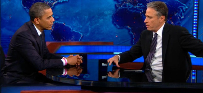 Obama has visited the Daily Show multiple times since 2007.