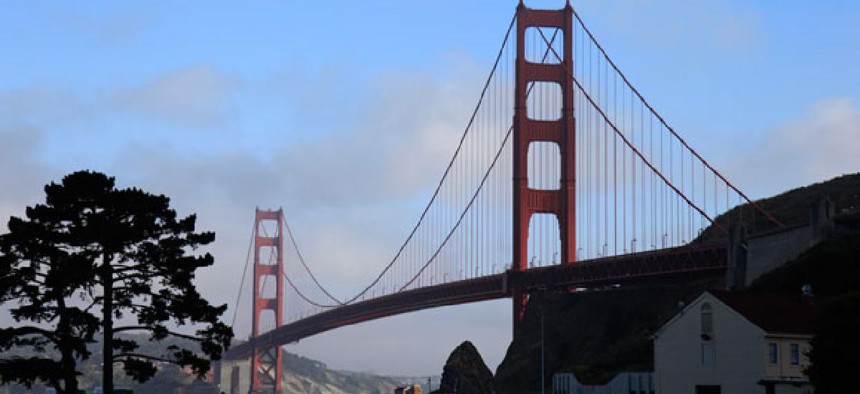 Fort Baker abuts the Golden Gate Bridge.