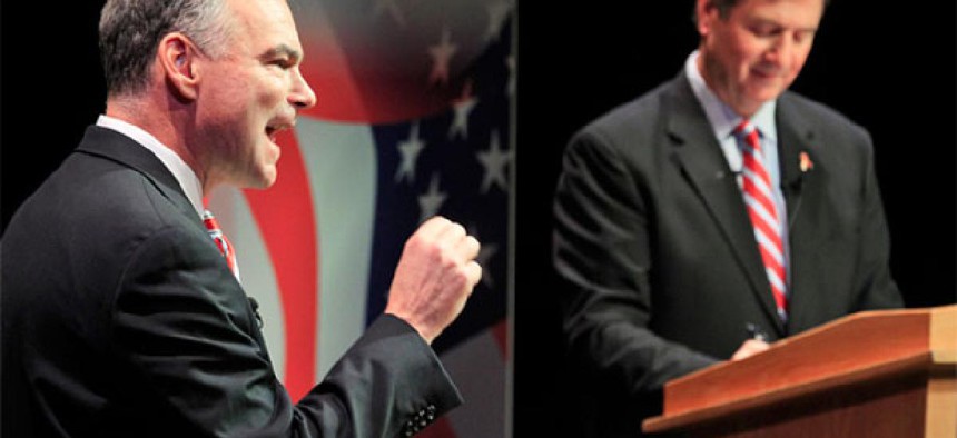 Tim Kaine and George Allen are fighting for a senate seat representing Virginia.