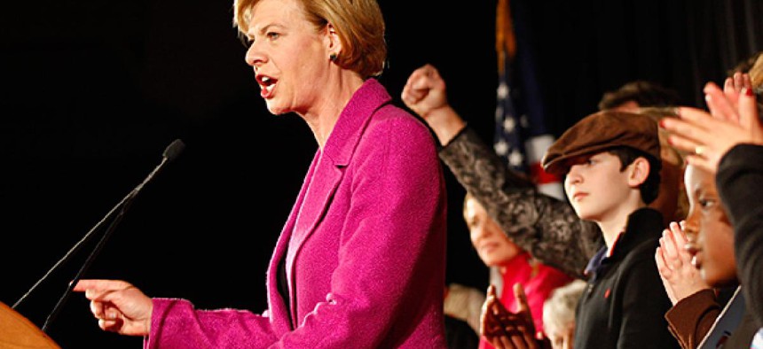 U.S. Rep. Tammy Baldwin, D-Wis. makes her victory speech after winning the race for Wisconsin's U.S. Senate seat.
