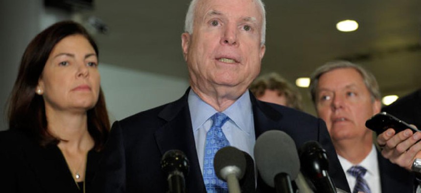  Republican Sens. Kelly Ayotte, John McCain and Lindsey Graham met with Rice Tuesday.