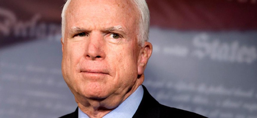 Sen. John McCain, R-Ariz., pushed the cuts.