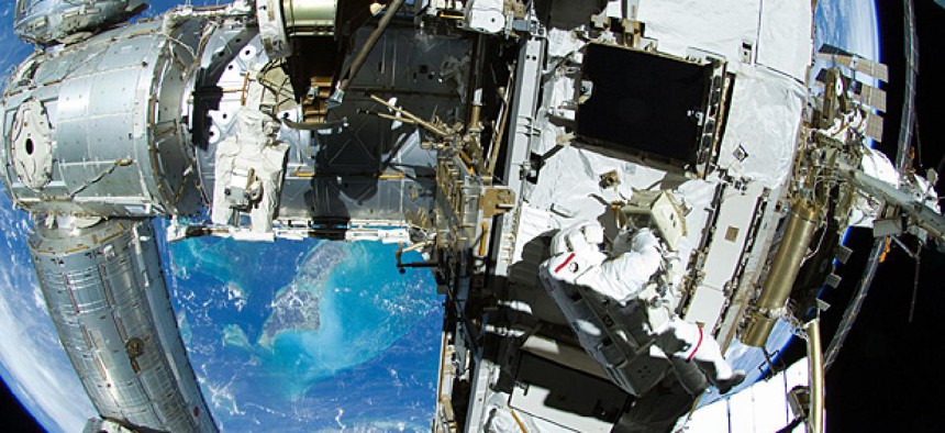 NASA astronaut Sunita Williams on the International Space Station.