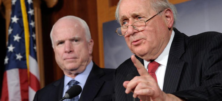 Sens. John McCain, R-Ariz., and Carl Levin, D-Mich., held a joint press conference Friday.