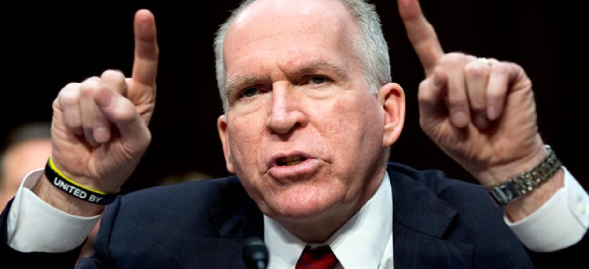 CIA Director nominee John Brennan testifies on Capitol Hill in Washington.
