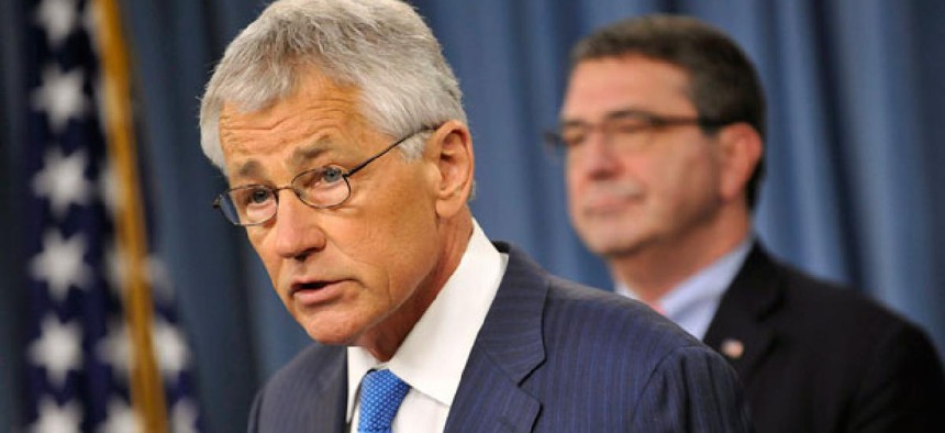 Defense Secretary Chuck Hagel and Deputy Defense Secretary Ashton B. Carter laid out a rough schedule beginning at midnight Friday and stretching out over the coming weeks at their press briefing Friday.