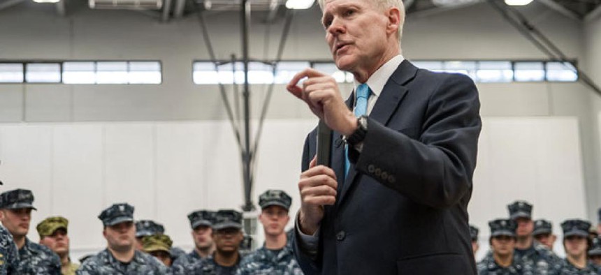Navy Secretary Ray Mabus announced plans to pare back the service’s operations, investments and deployments Saturday.