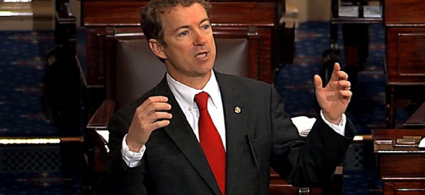 Sen. Rand Paul, R-Ky. speaking on the floor of the Senate, as part of his filibuster of John Brennan's nomination.