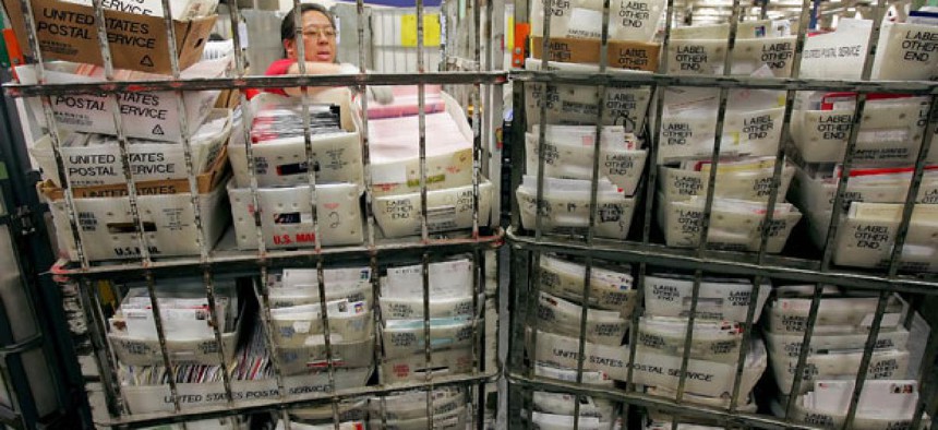 Mail is processed at a center in San Francisco.