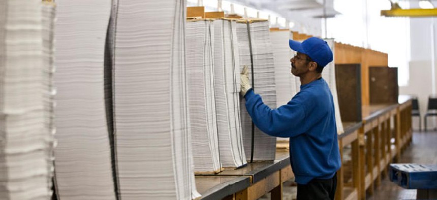 Copies of the budget are prepared for binding at the Government Printing Office.